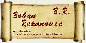 Boban Repanović vizit kartica